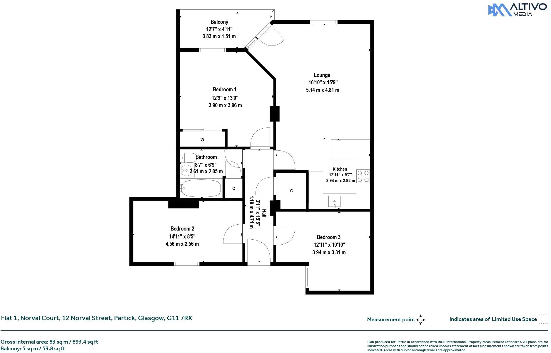 Norval Street, Partick, Glasgow floorplan
