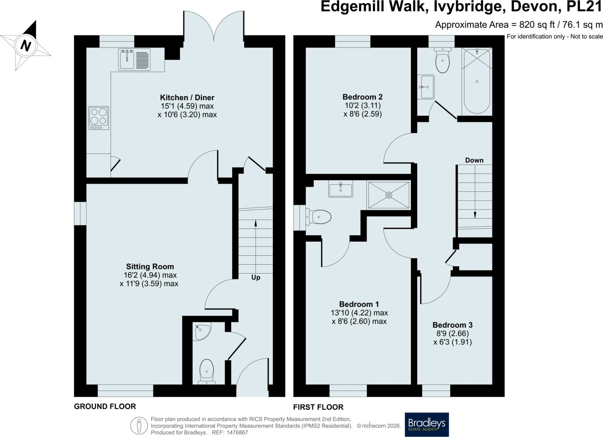 Edgemill Walk, Ivybridge, Devon, PL21 floorplan