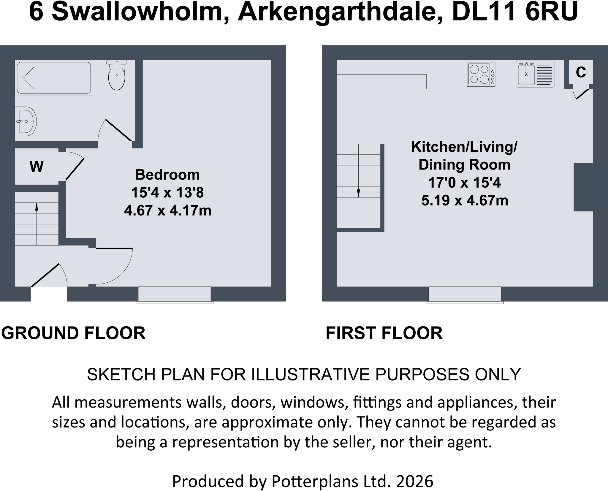 Swallowholm, Arkengarthdale floorplan
