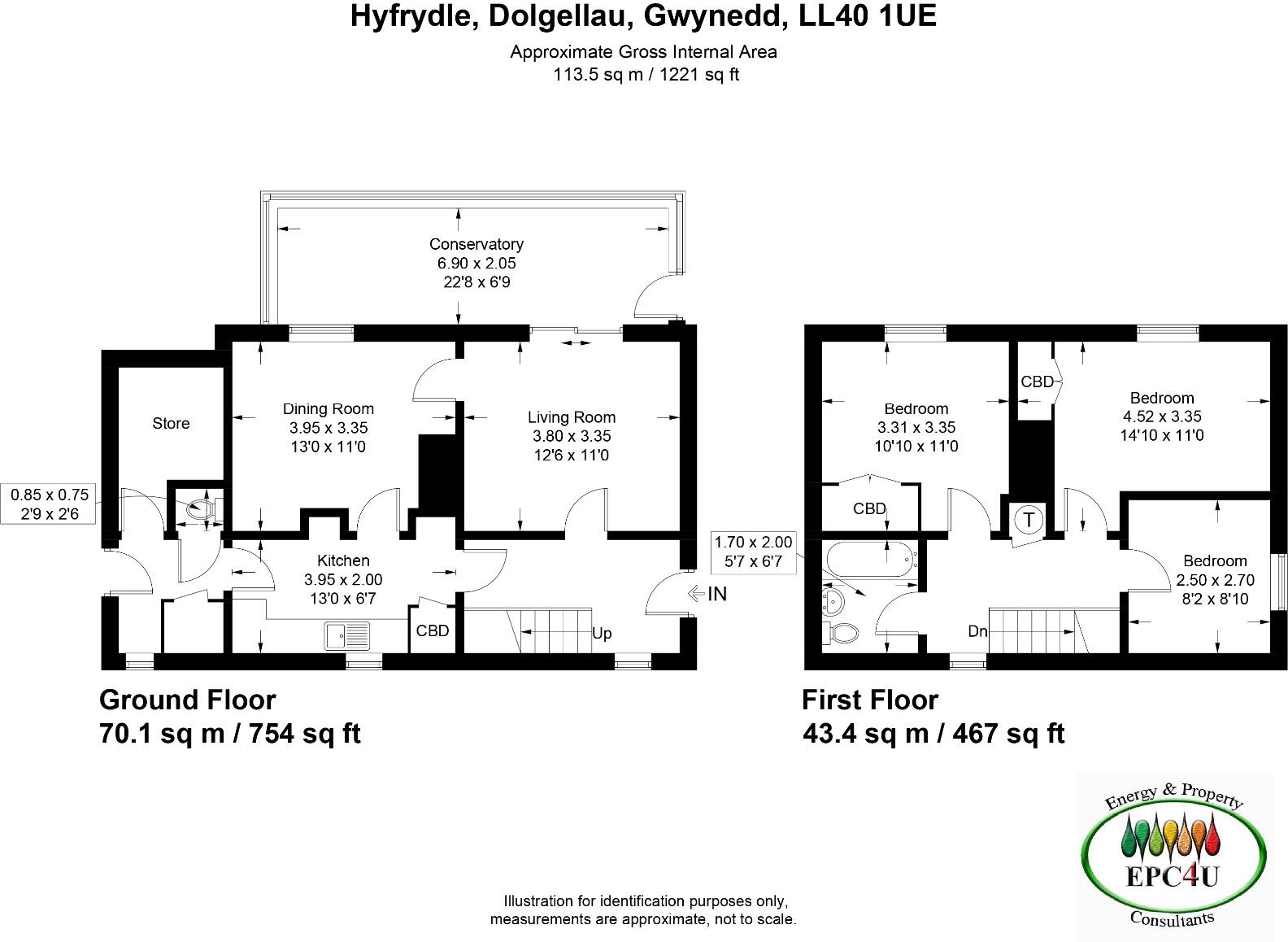 Hyfrydle, Maes Caled, Dolgellau LL40 1UE floorplan