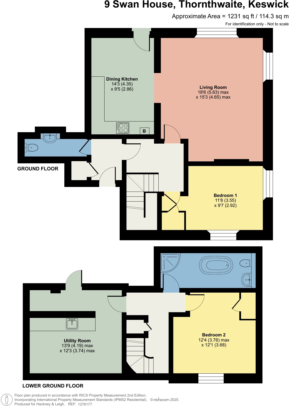 9 Swan House, Thornthwaite, Keswick, Cumbria, CA12 5SQ floorplan