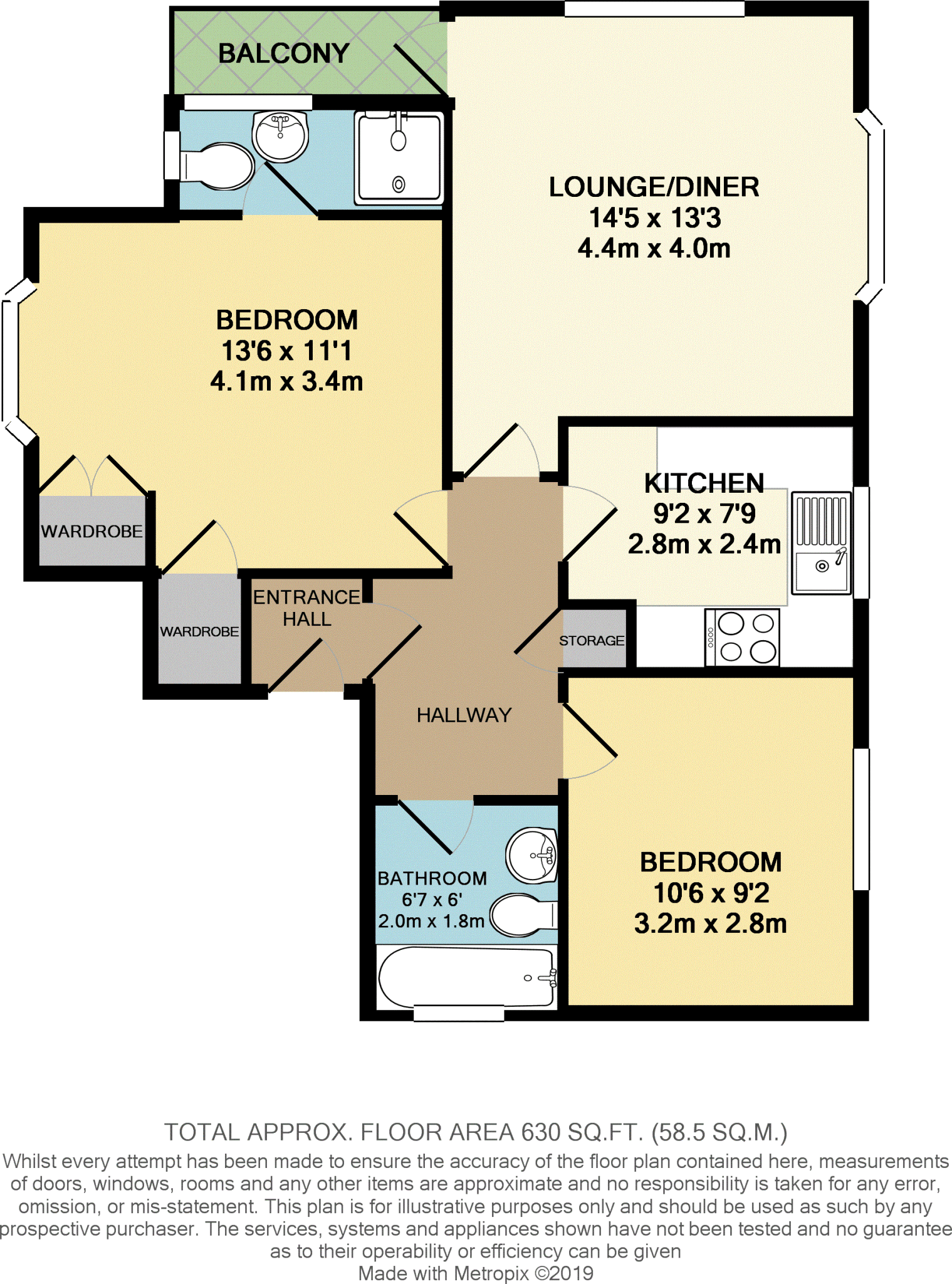 Bishops Court, 19 Bedford Road, Reading, Berkshire, RG1 floorplan