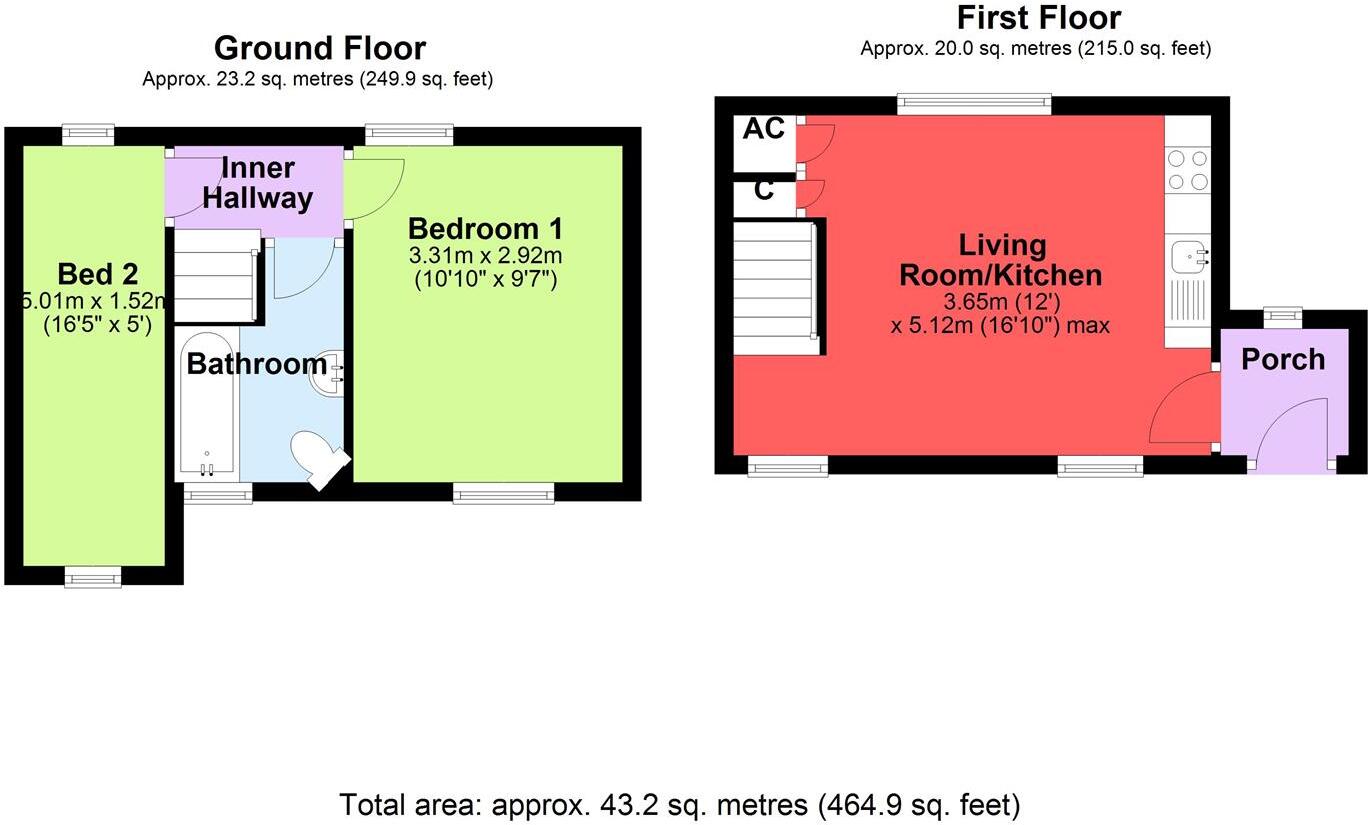 Hobsons Cottage, Fremington, Swaledale floorplan
