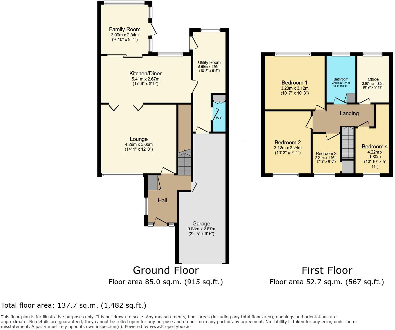 Chestnut Close, Syston, Leicestershire, LE7 floorplan