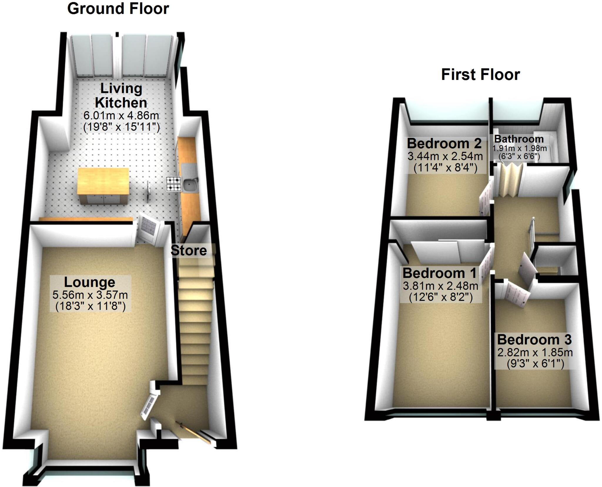 Kenmore Avenue, Cleckheaton, BD19 floorplan
