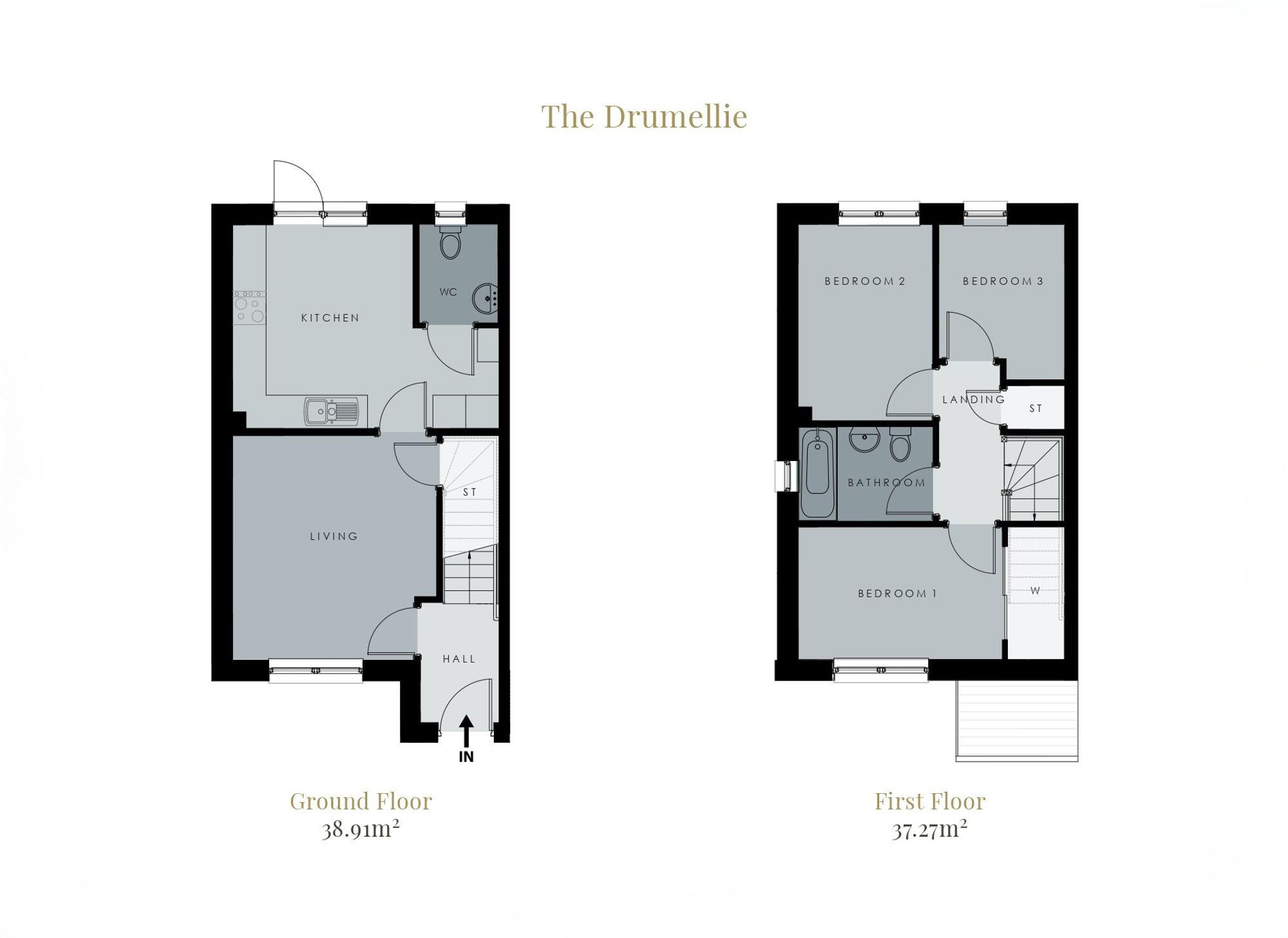 3 Boat House Terrace, Canalside Drive, Reddingmuirhead, Falkirk FK2 0WT floorplan