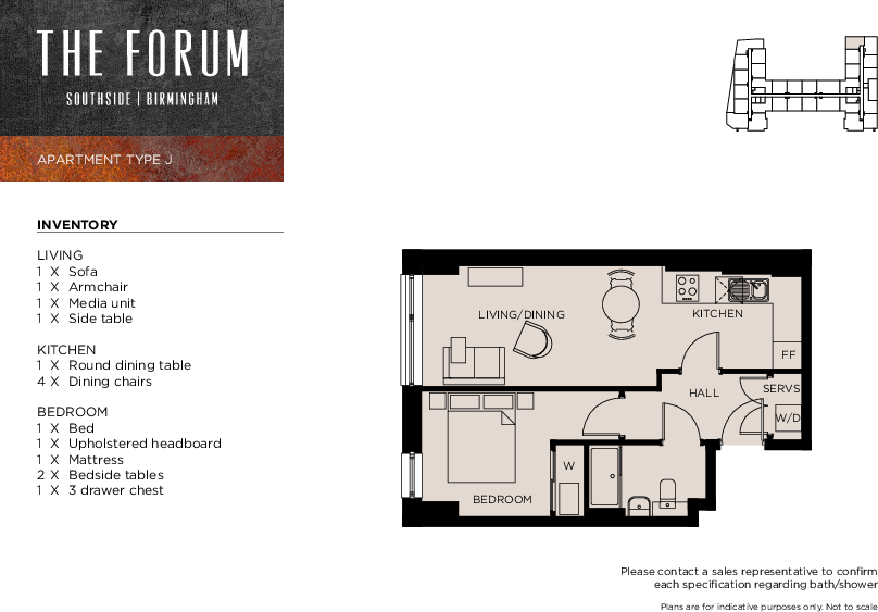 Apartment 210, Forum, Birmingham floorplan
