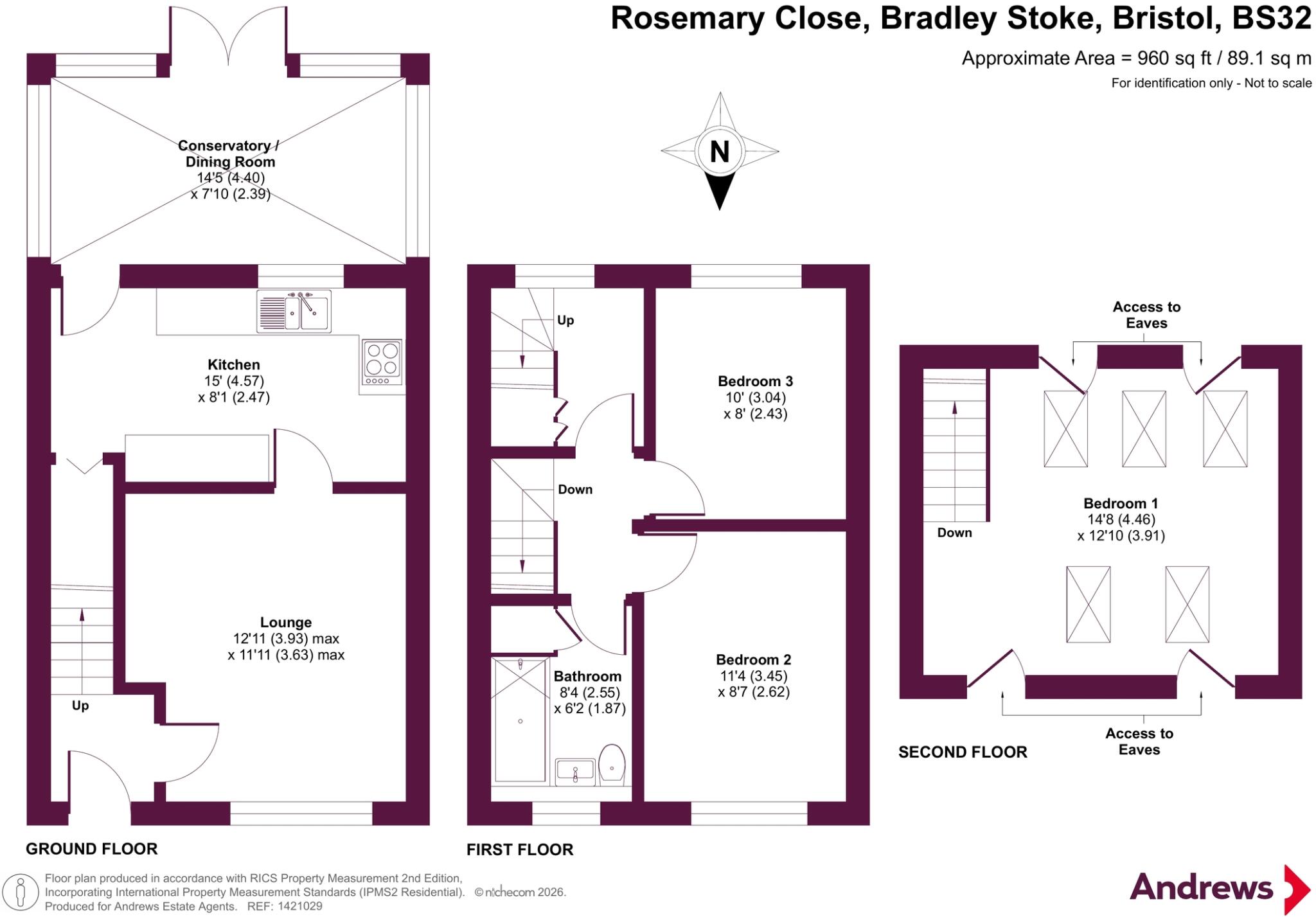 Rosemary Close, Bradley Stoke, Bristol, Gloucestershire, BS32 floorplan