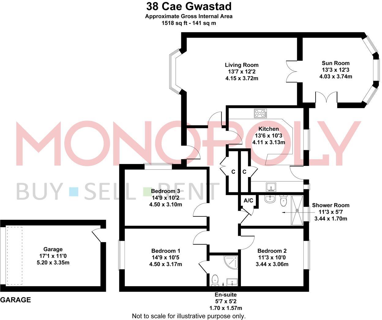 Cae Gwastad, Harlech floorplan