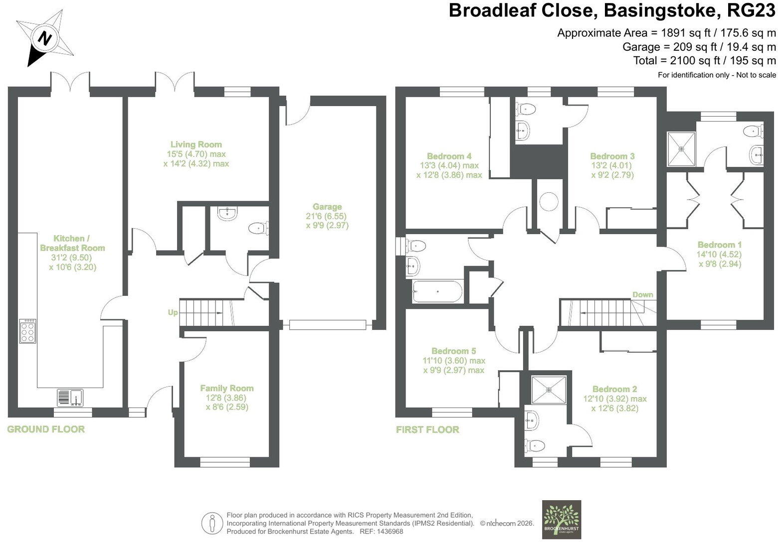 Broadleaf Close Basingstoke RG23 7FQ floorplan