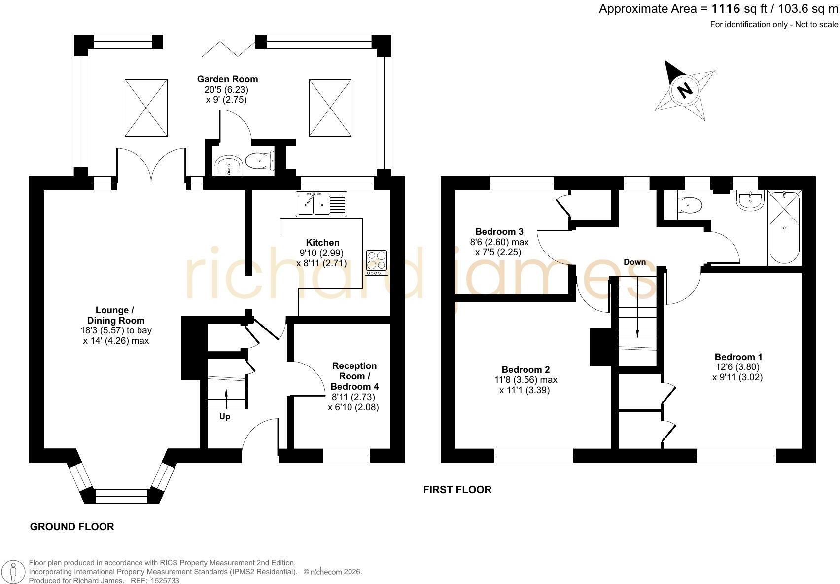 Oakford Walk, Walcot, Swindon, SN3 floorplan