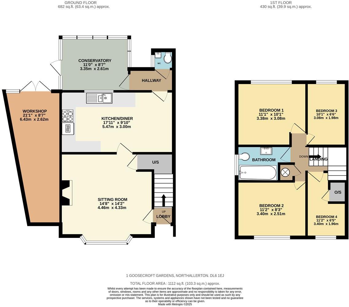 1 Goosecroft Gardens, Northallerton floorplan