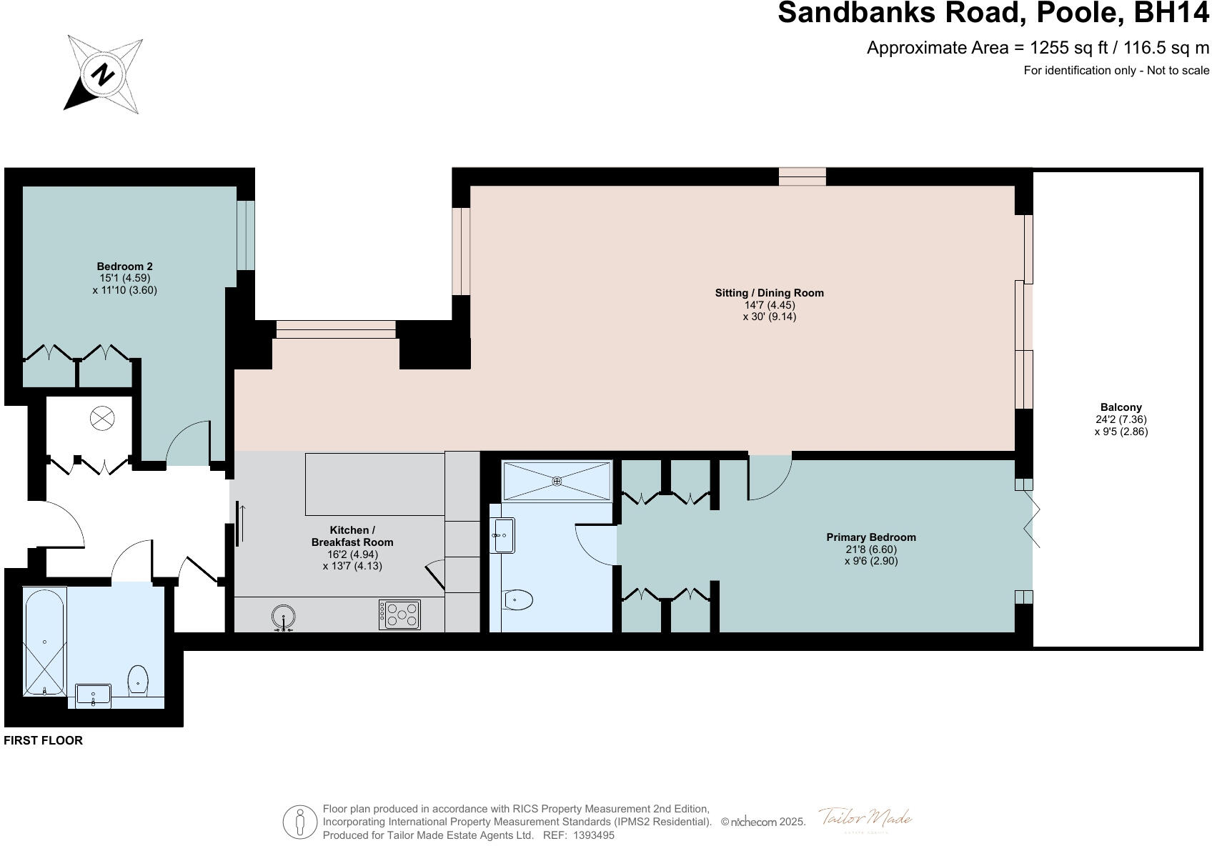 Sandbanks Road, Evening Hill, Poole, Dorset, BH14 floorplan