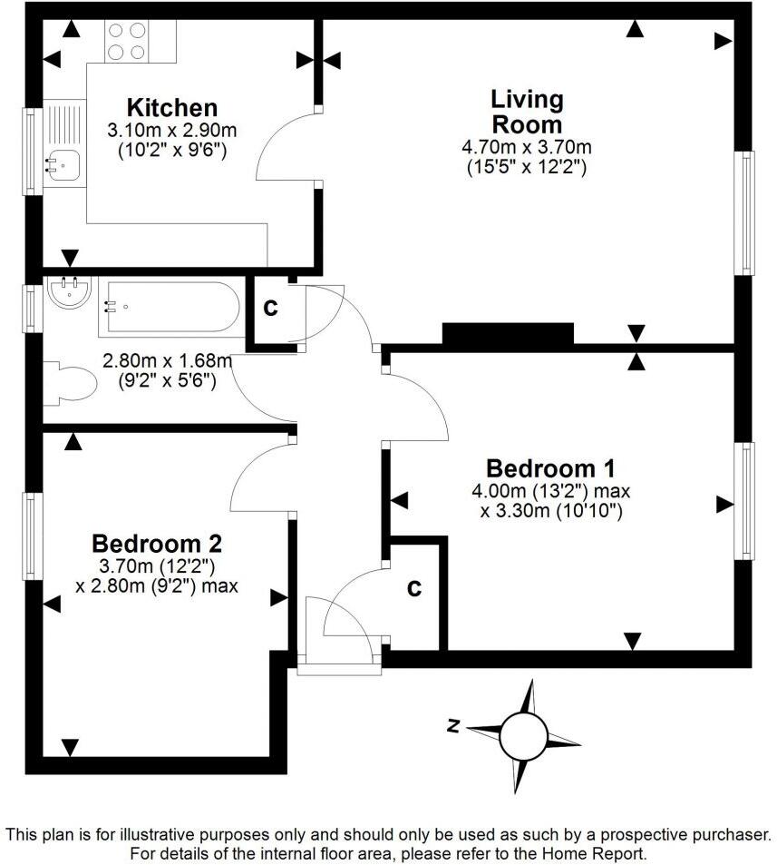 7 (flat 6), Christian Grove, Brunstane, Edinburgh, EH15 3AG floorplan
