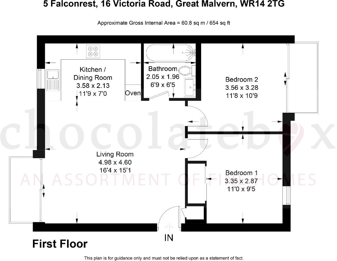 16 Victoria Road, Great Malvern, Worcestershire, WR14 2TG floorplan