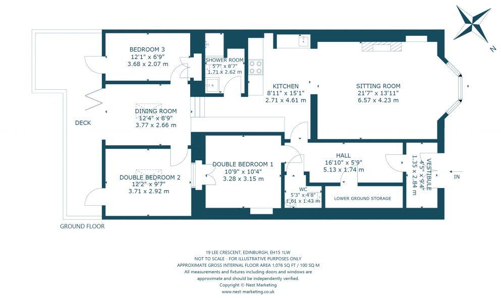 19 Lee Crescent, Portobello, Edinburgh, EH15 1LW floorplan