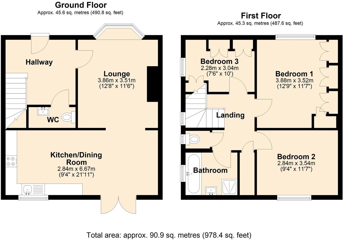 Malham Avenue, Hull floorplan