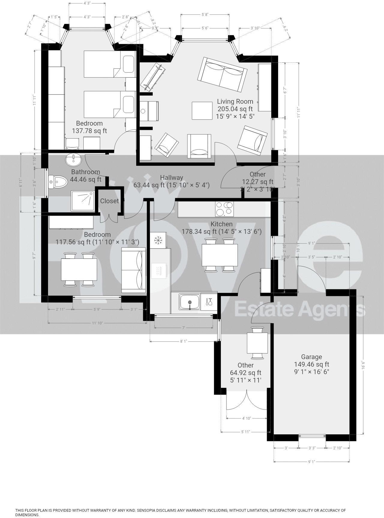 'Thornebury' Brick House Lane, Staynall. floorplan