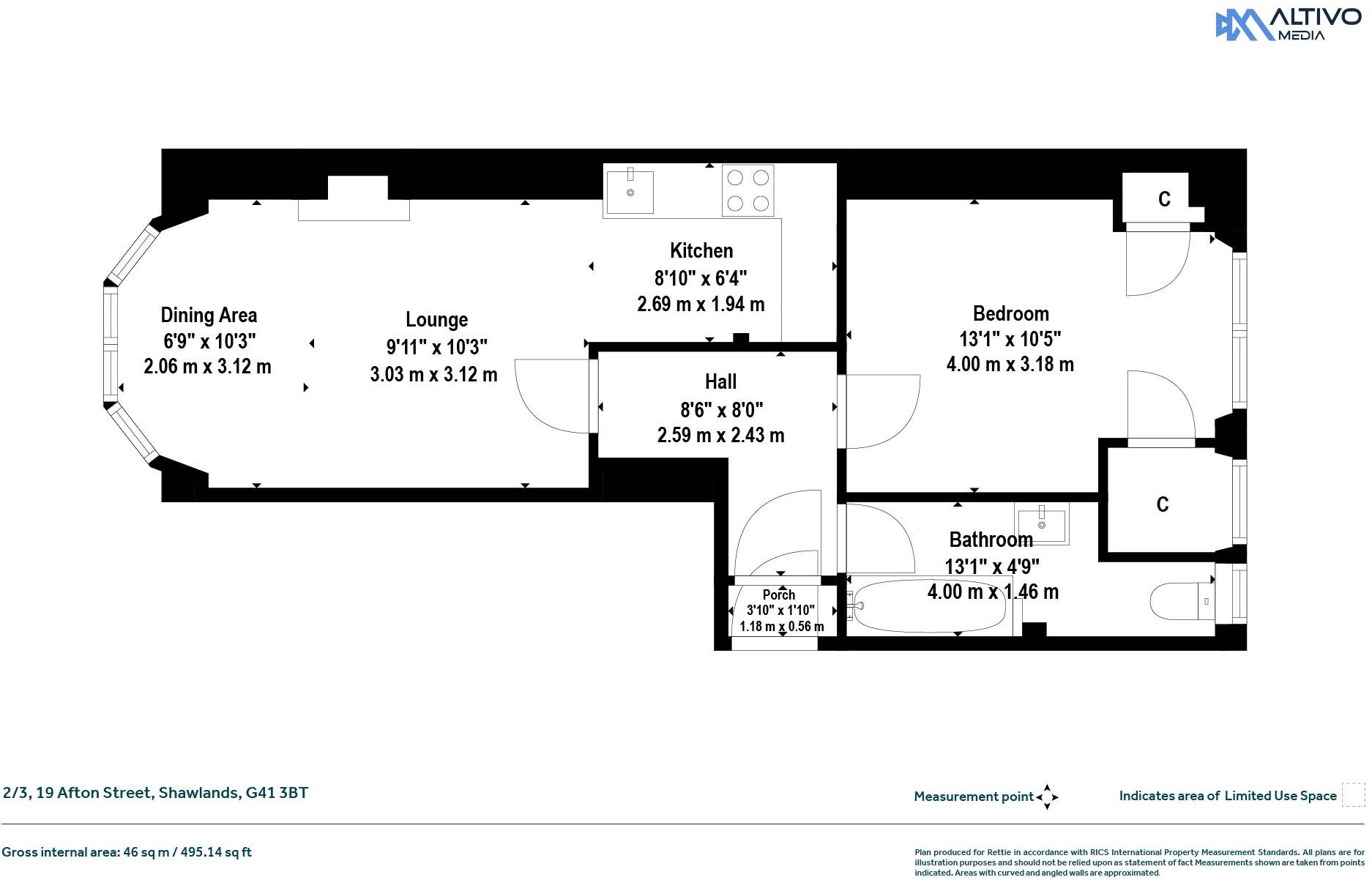 Afton Street, Shawlands floorplan