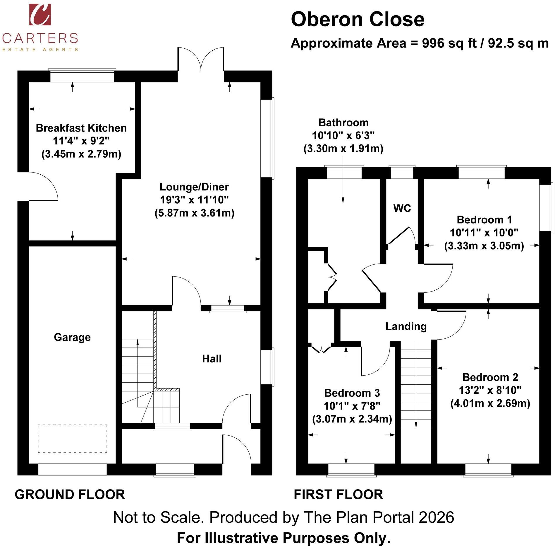 Oberon Close, Nuneaton, CV11 floorplan