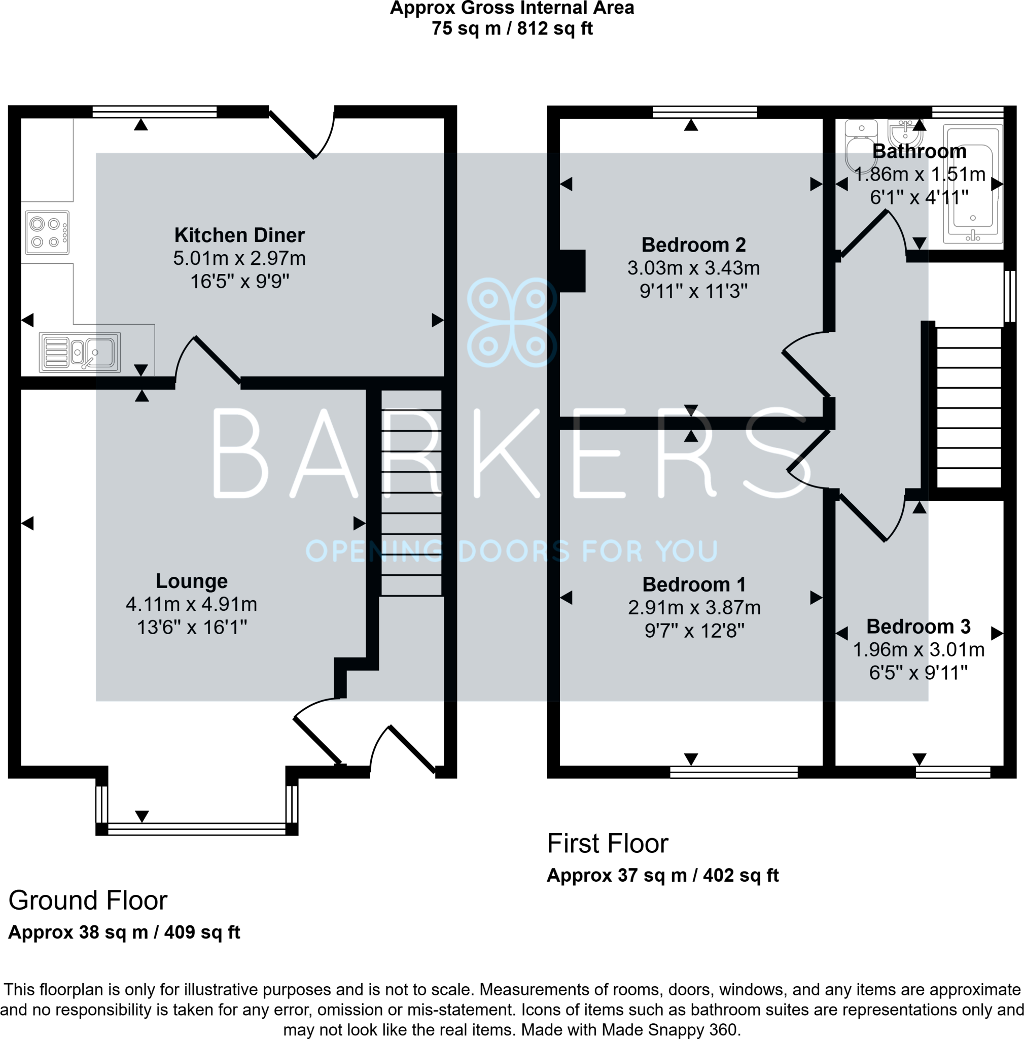 Arthur Grove Bradford Road floorplan