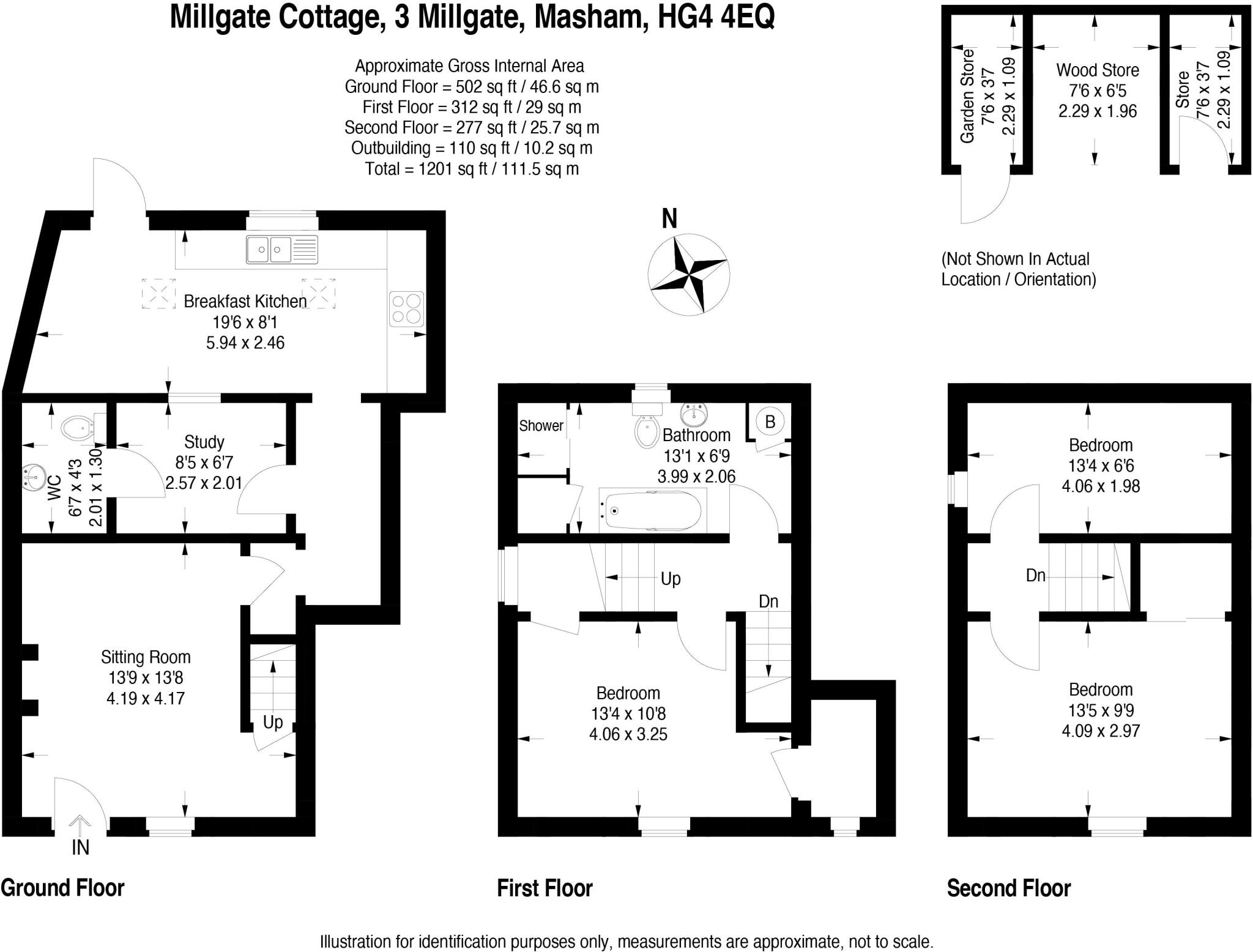 Millgate Cottage, 3 Millgate, Masham, Ripon, North Yorkshire HG4 4EQ floorplan