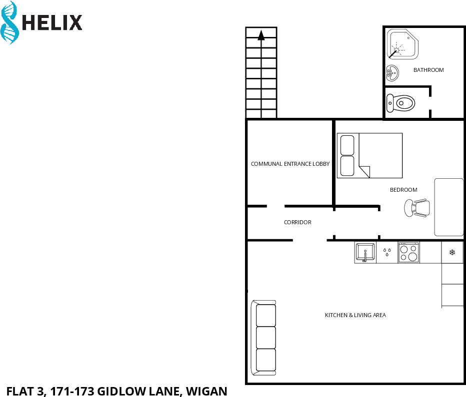 Flat 3, 171-173 Gidlow Lane, Wigan floorplan