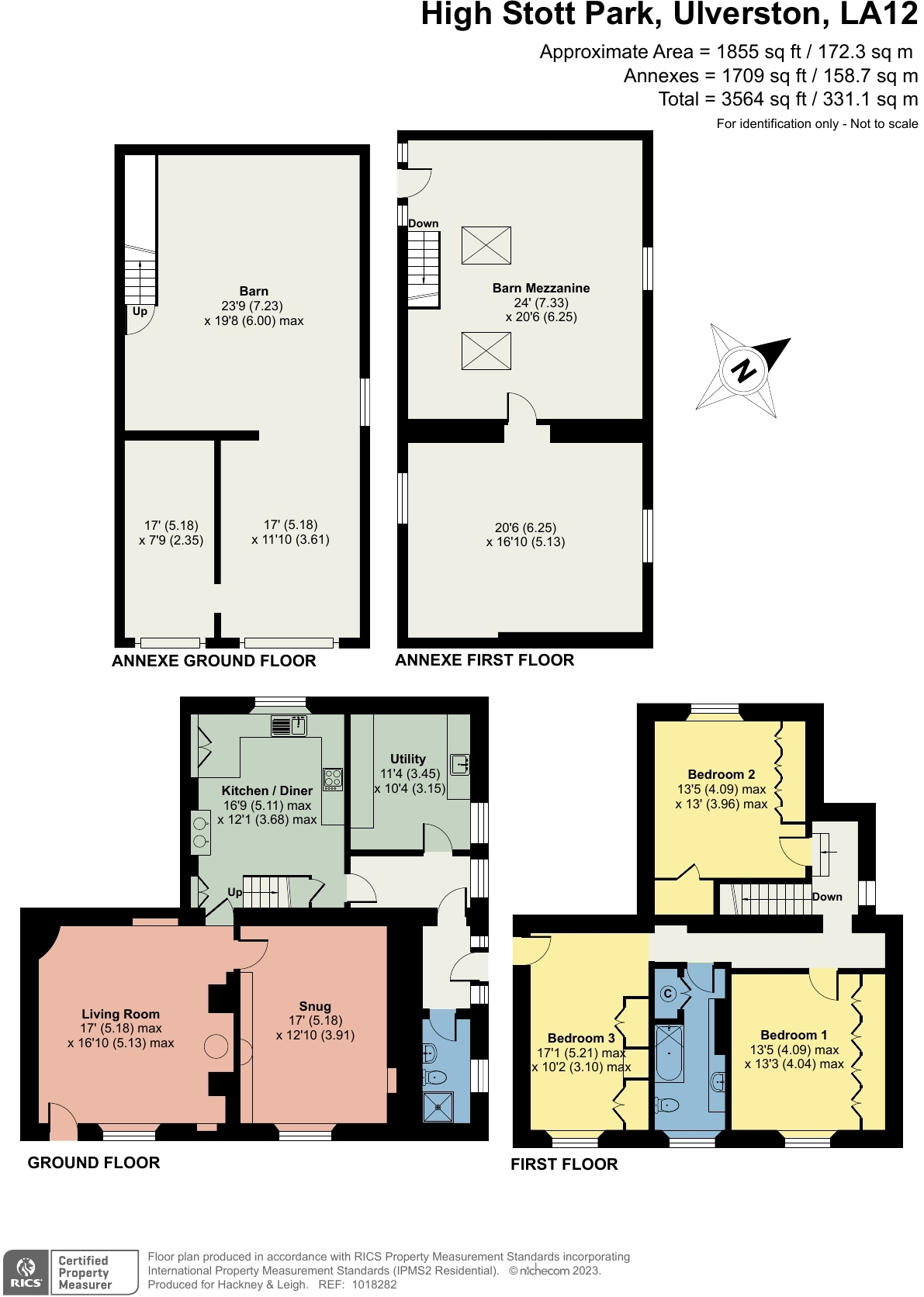 High Stott Park Cottage & Barn, High Stott Park, Finsthwaite, Nr Ulverston, Cumbria LA12 8AY floorplan