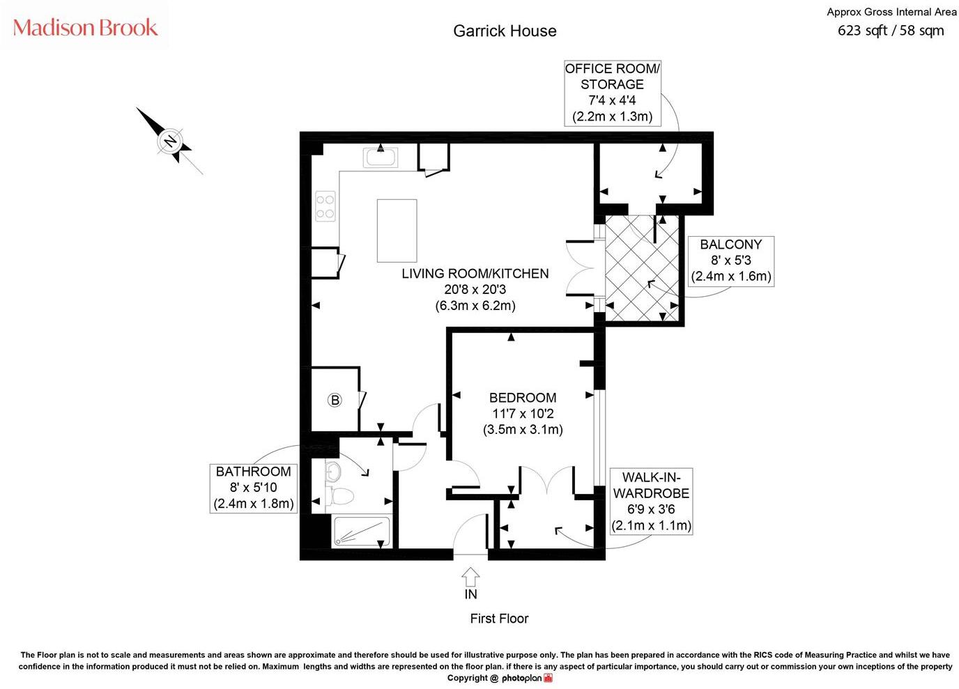 Garrick House, Hampton Hill floorplan
