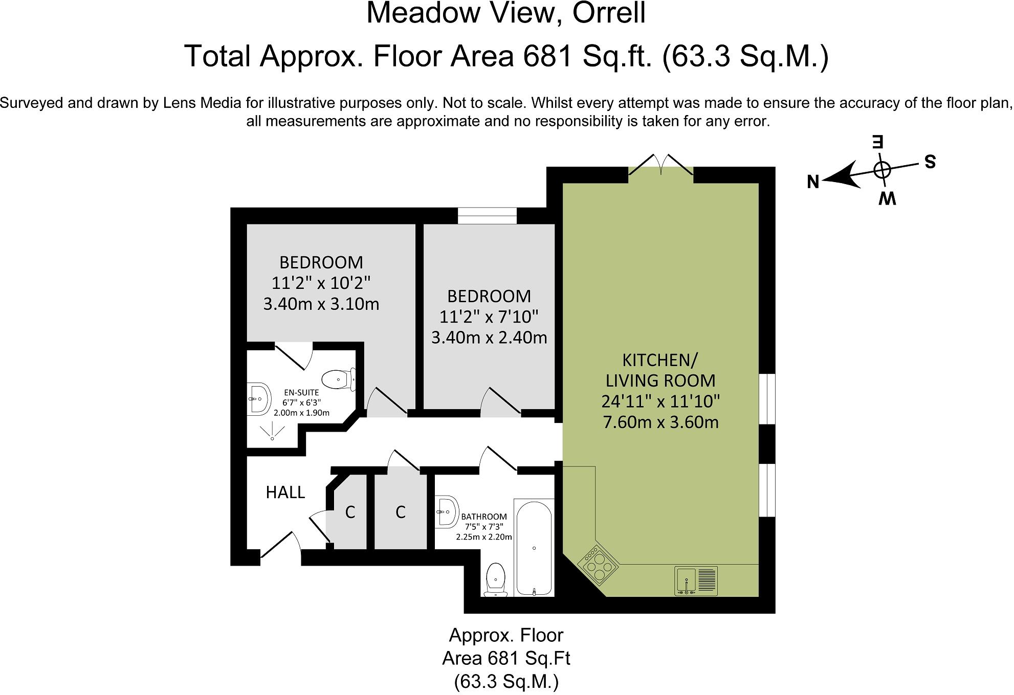 10 Meadow View, Orrell, Wigan, Greater Manchester. WN5 8QG floorplan