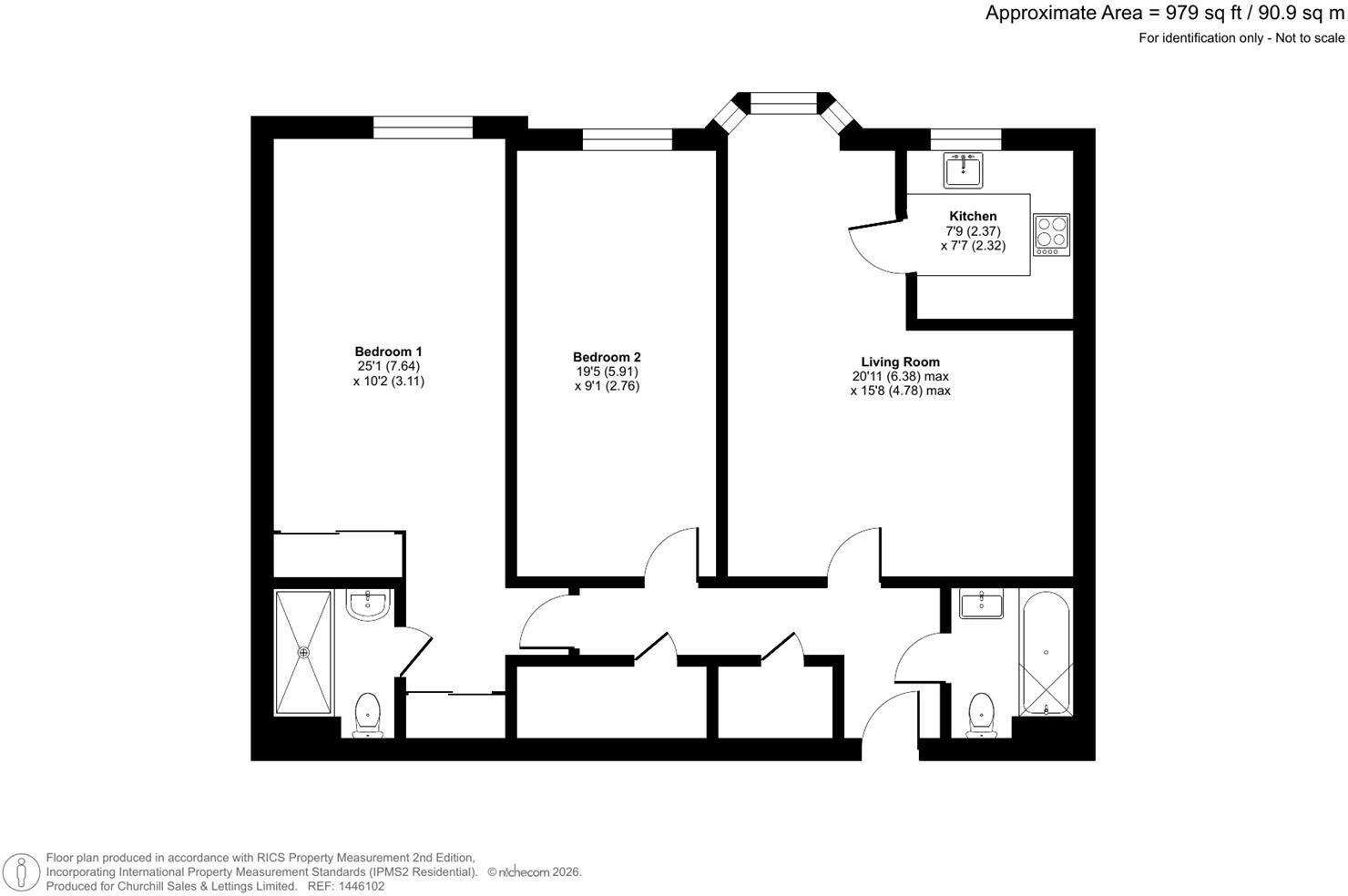 Abbots Lodge, Canterbury, Kent floorplan
