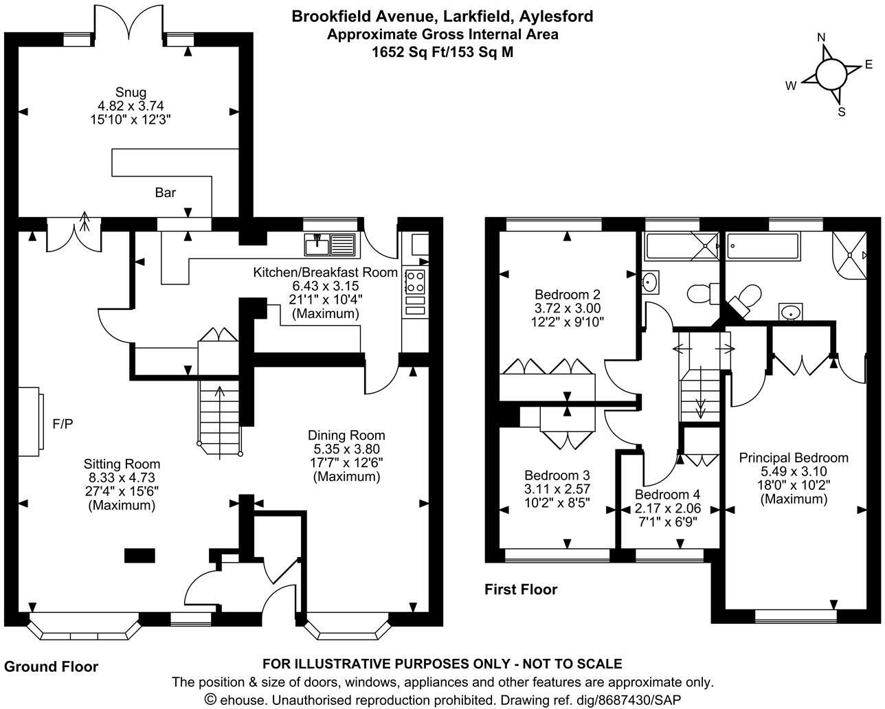 Brookfield Avenue, Larkfield, Aylesford floorplan