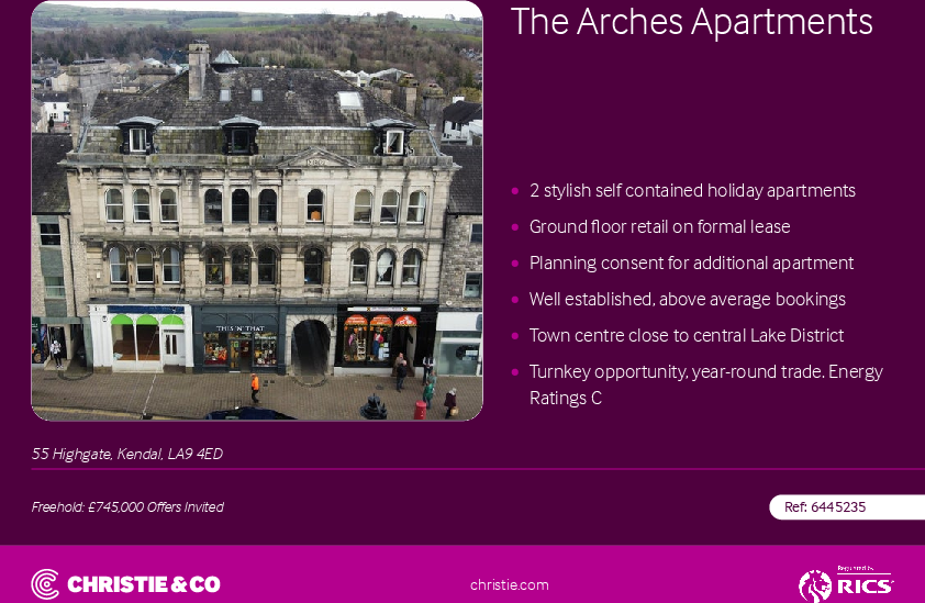 The Arches Apartments, 55 Highgate, Kendal, LA9 4ED floorplan