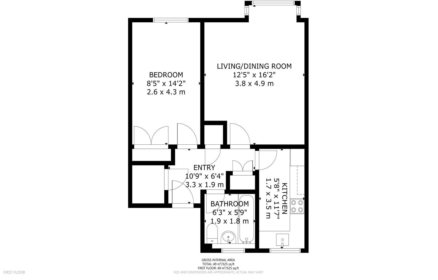 1 bedroom First Floor Flat in Chichester floorplan