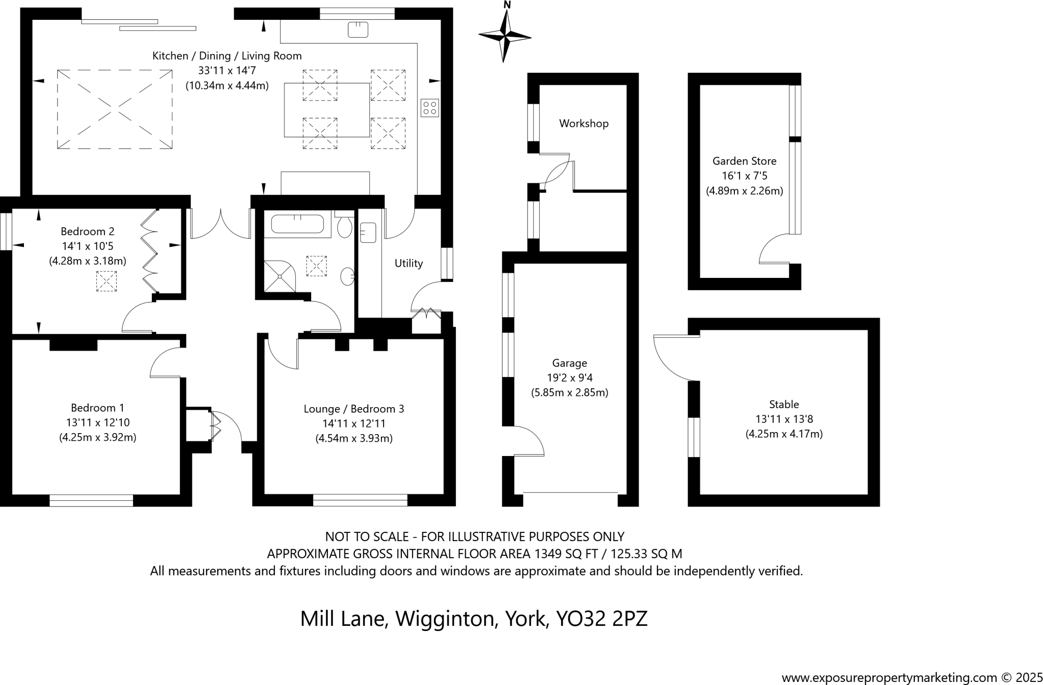 Mill Lane, Wigginton, York, North Yorkshire, YO32 floorplan