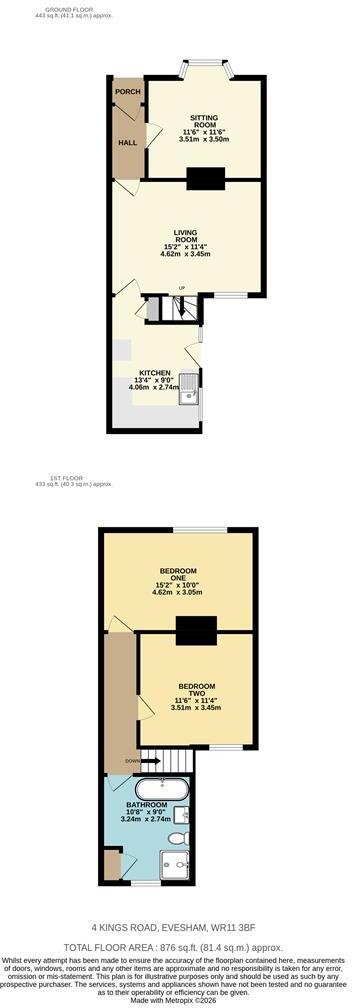 Kings Road, Evesham floorplan