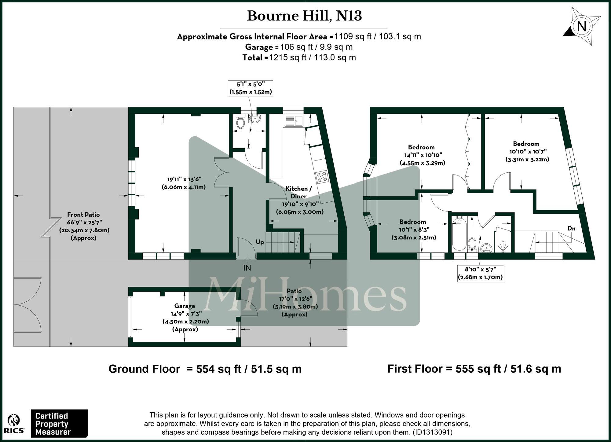 Bourne Hill, London, N13 floorplan