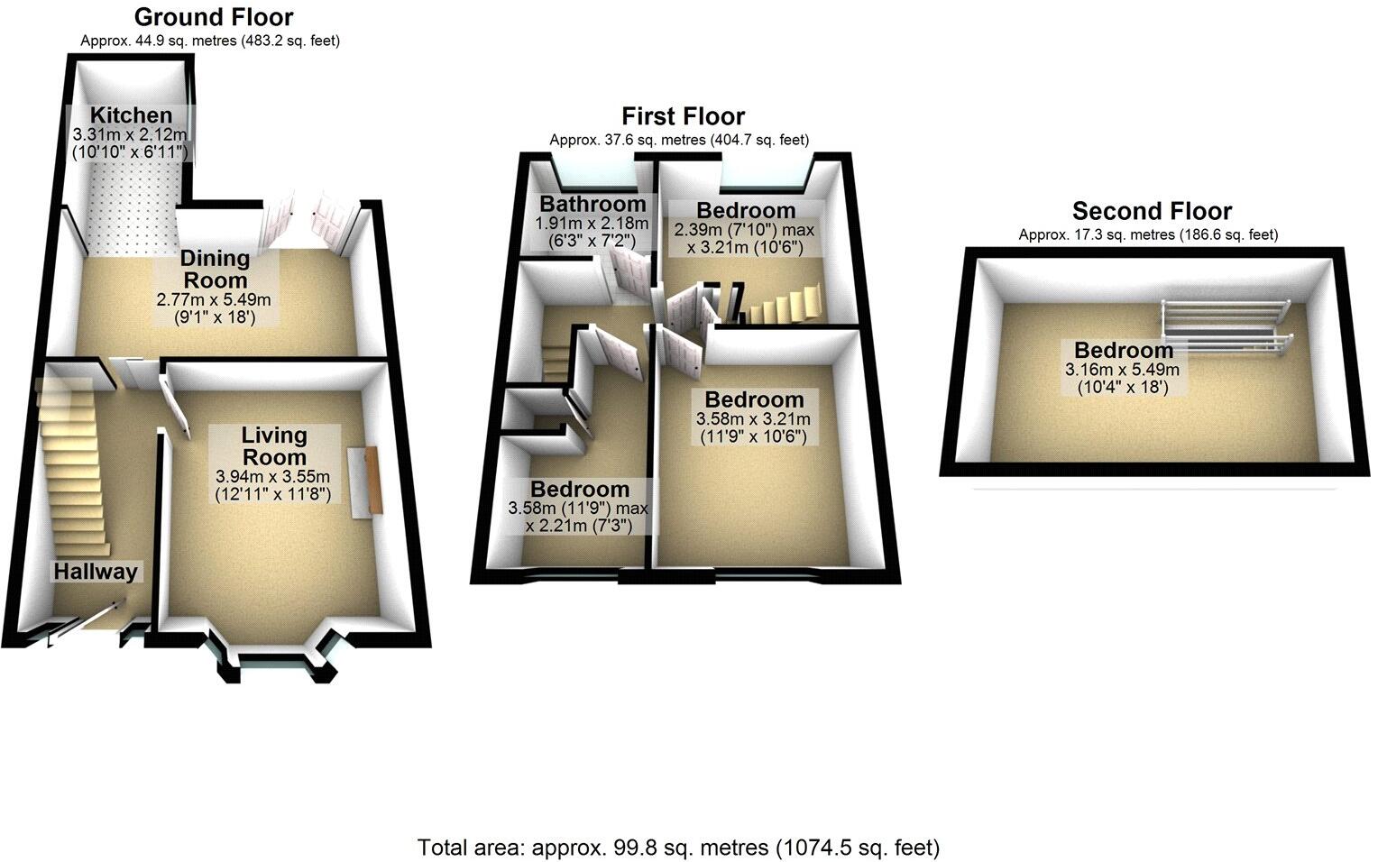 Jordan Avenue, Shaw, Oldham, Greater Manchester, OL2 floorplan