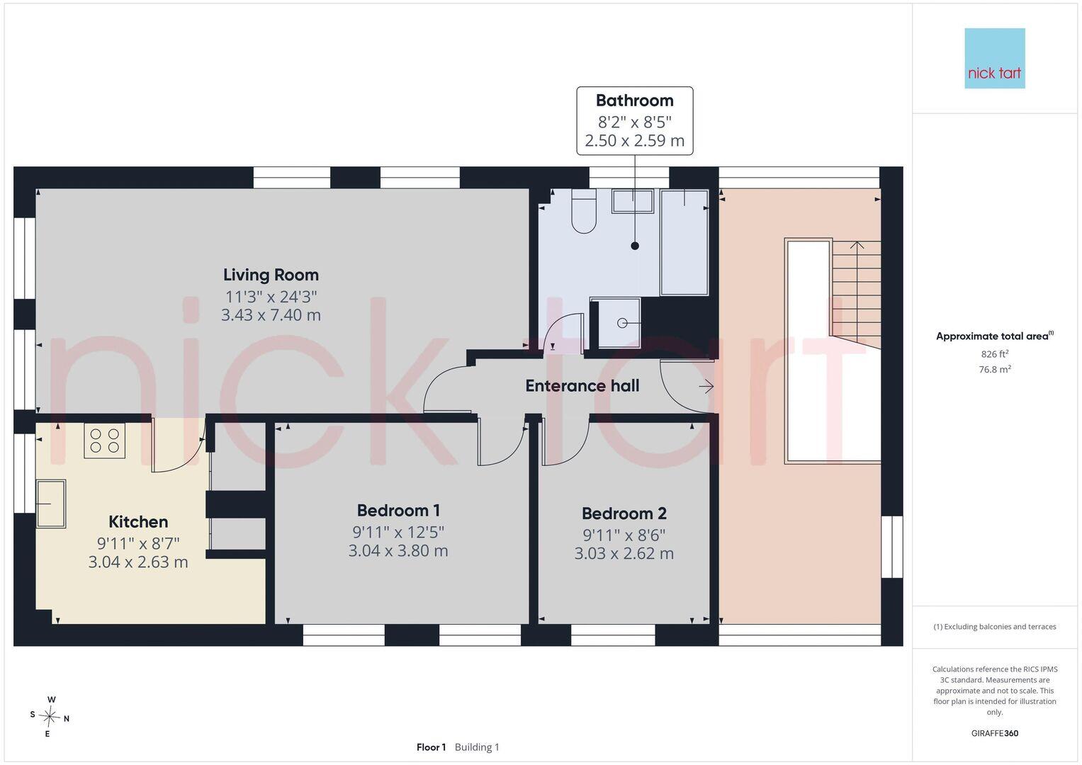 Flat 6, Rosemount House, Clifton Road, Wolverhampton, WV6  floorplan