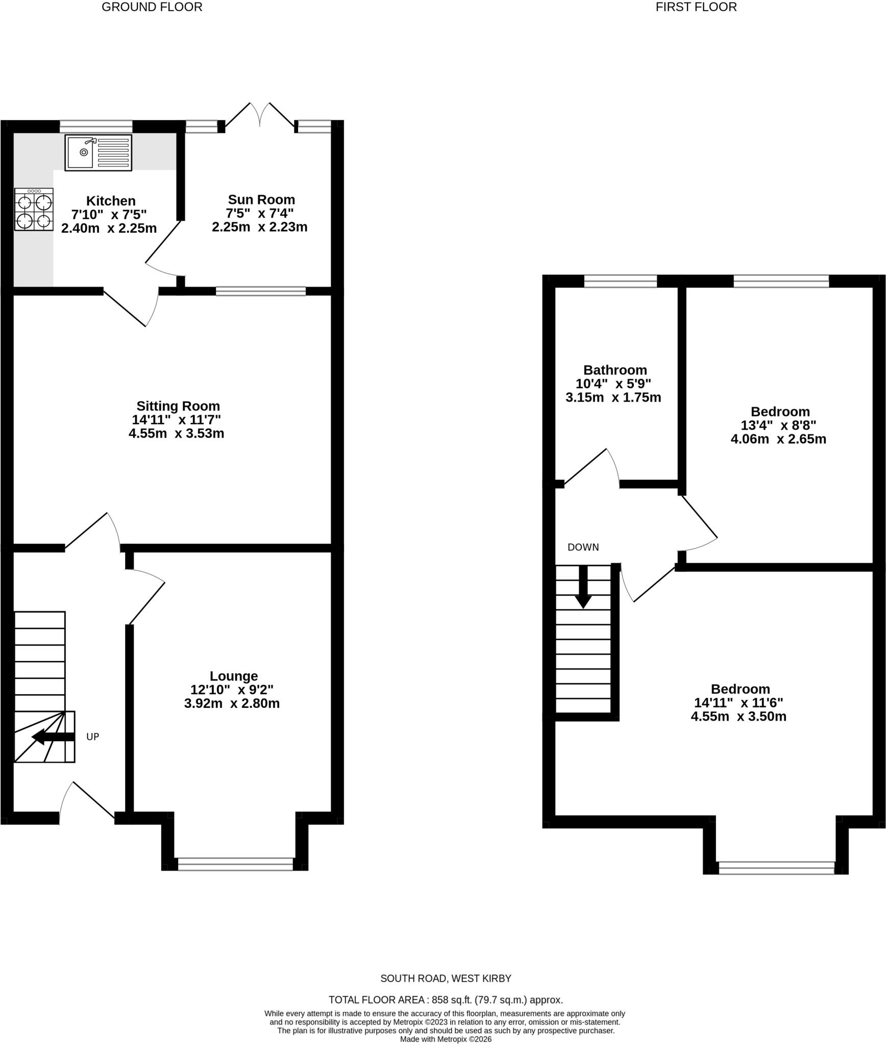 South Road, West Kirby floorplan