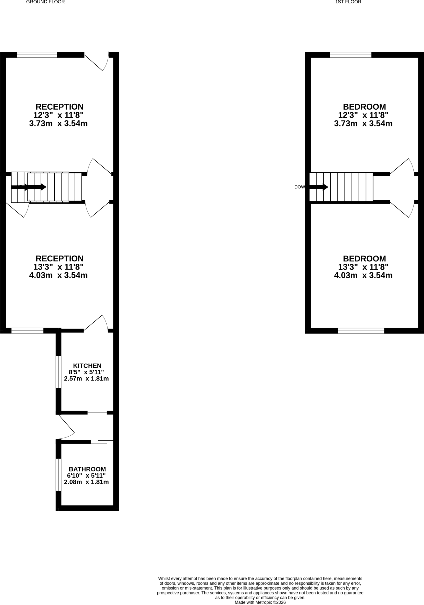 33 Denstone Road, Nottingham, Nottinghamshire NG3 2AW floorplan