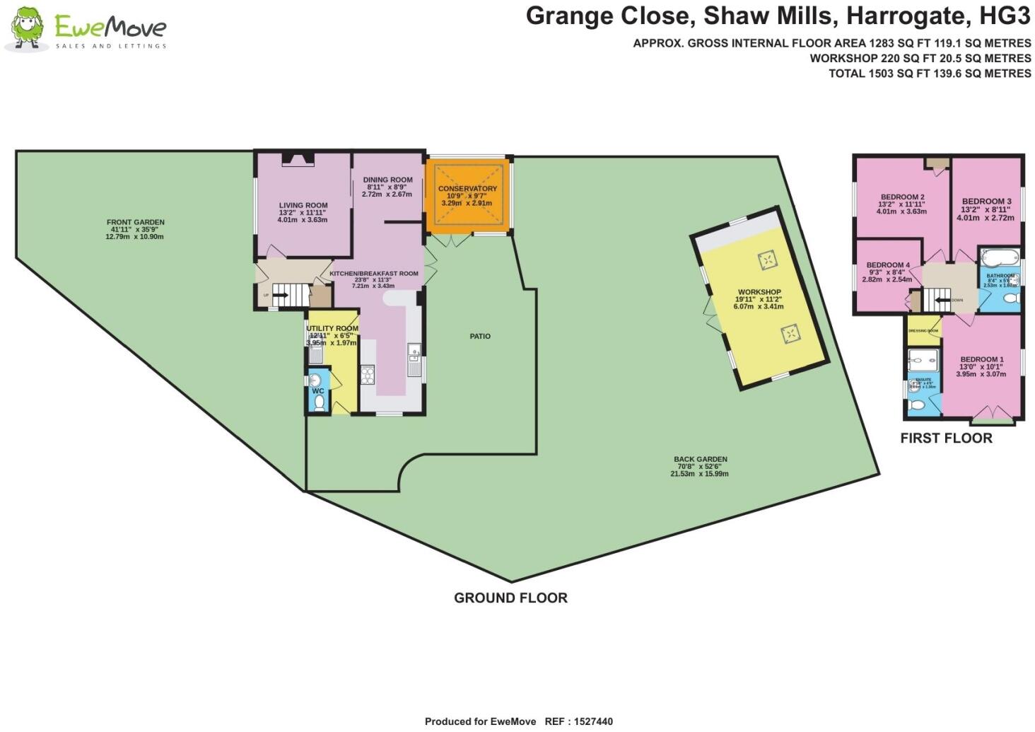 Grange Close, Shaw Mills, Harrogate HG3 3HX floorplan