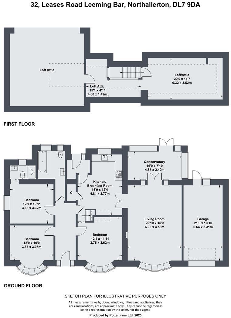 32 Leases Road, Leeming Bar, Northallerton DL7 9DA floorplan