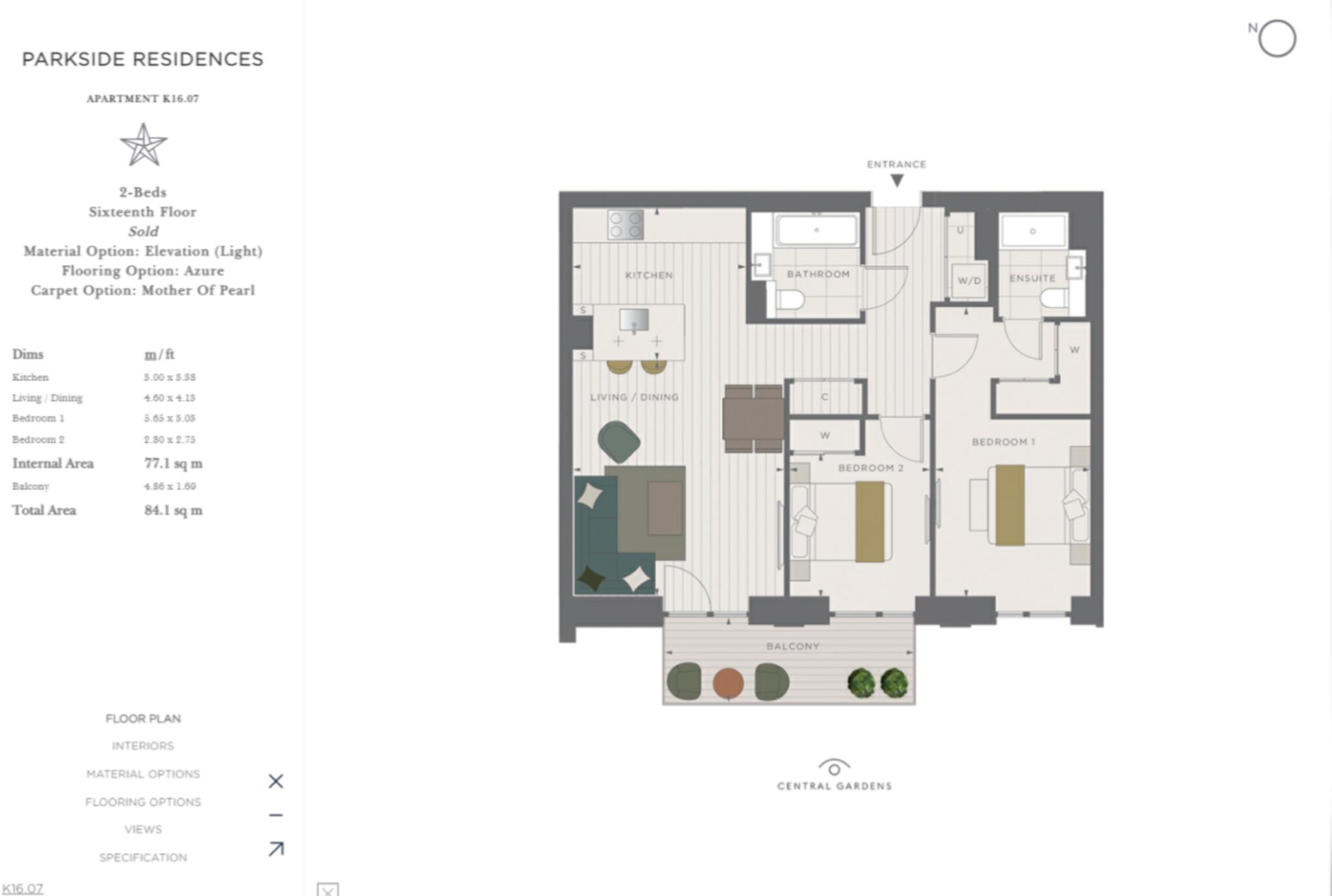 Parkside Apartments, Cascade Way, Hammersmith And Fulham, London floorplan