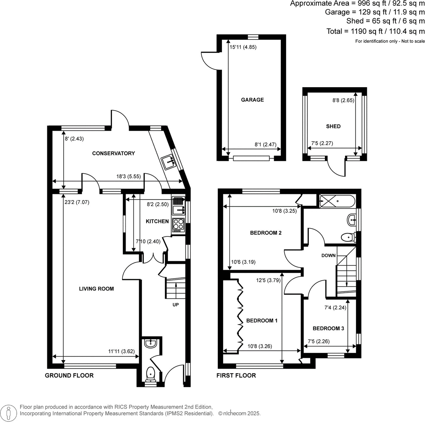 Catlin Crescent, Shepperton, TW17 floorplan