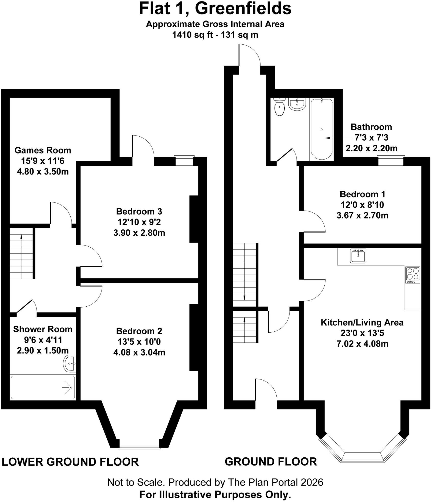 Marine Parade, Greenfields Marine Parade, LL42 floorplan