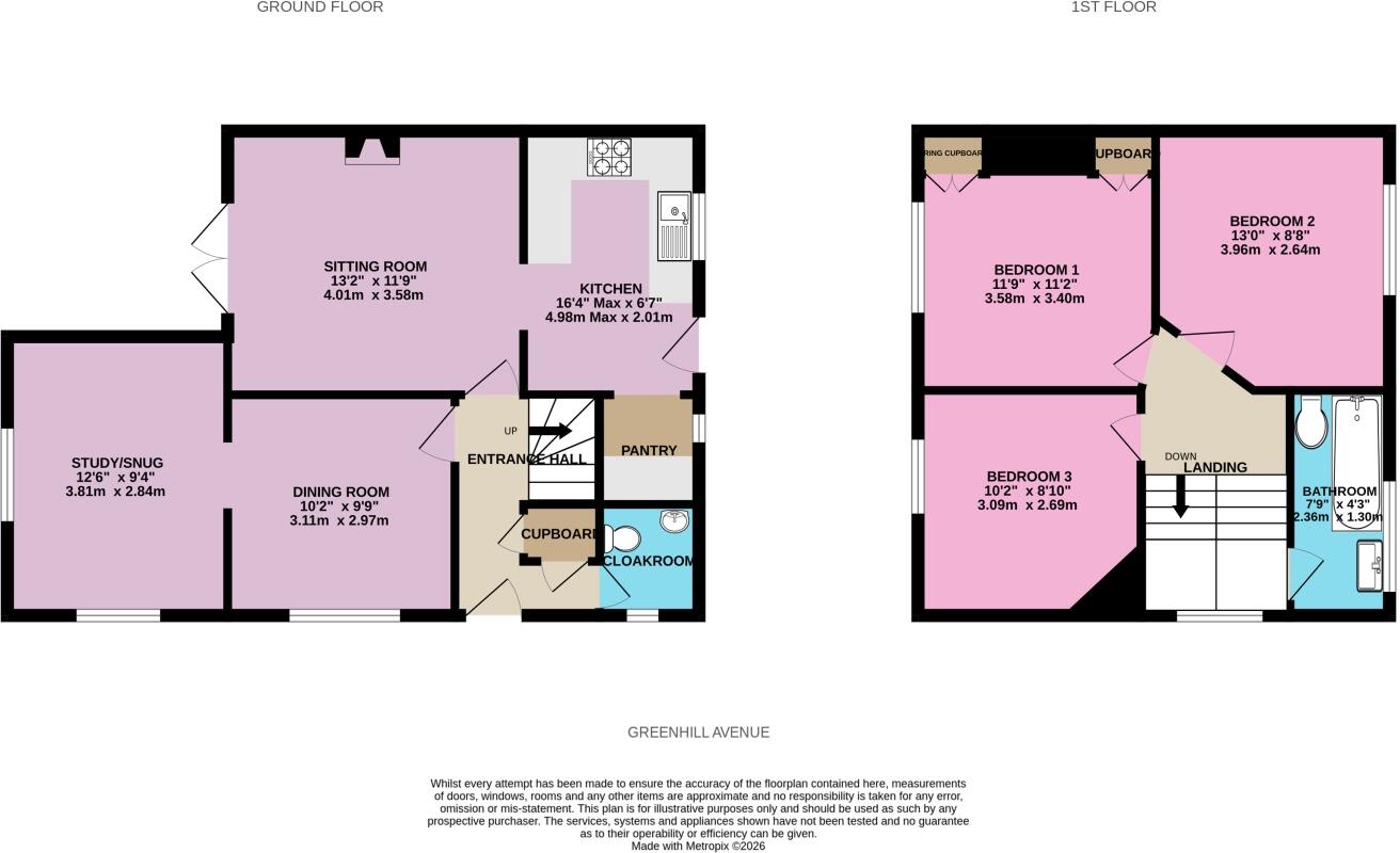 Greenhill Avenue, Exmouth, EX8 2LQ floorplan
