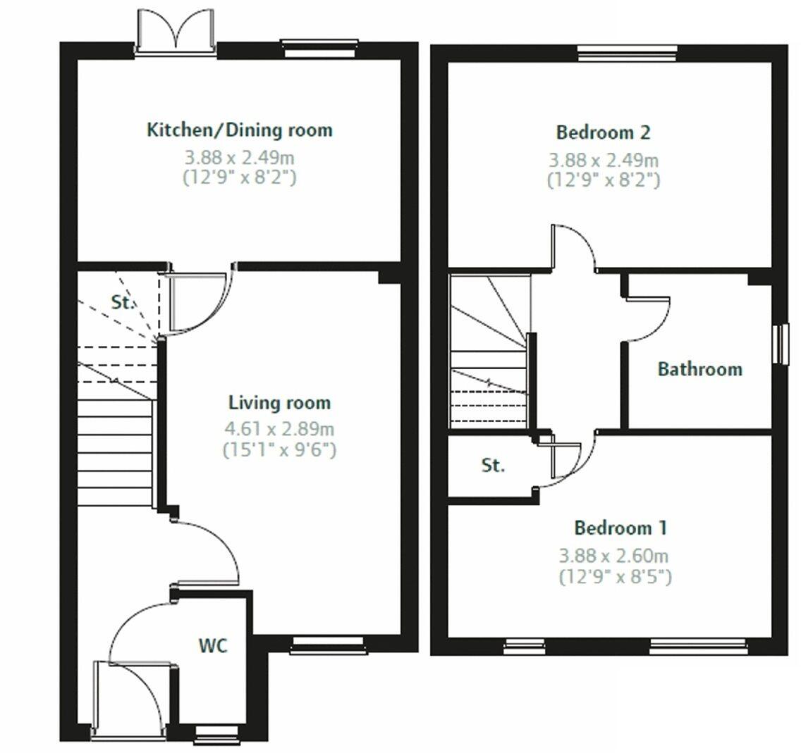 Bevan Close, Burton on Trent, West Midlands floorplan