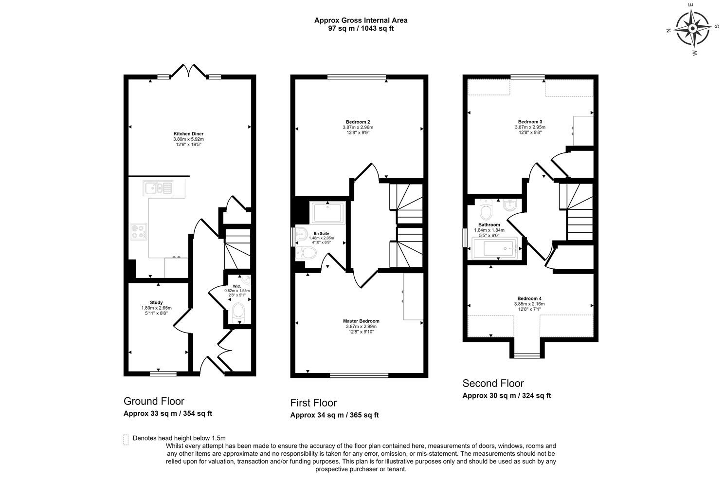 4 bedroom Semi Detached House in Daisy Lane, Houghton Conquest, Wixams floorplan