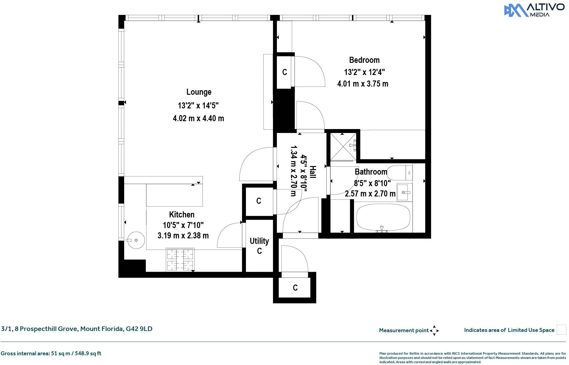Prospecthill Grove, Mount Florida, Glasgow floorplan